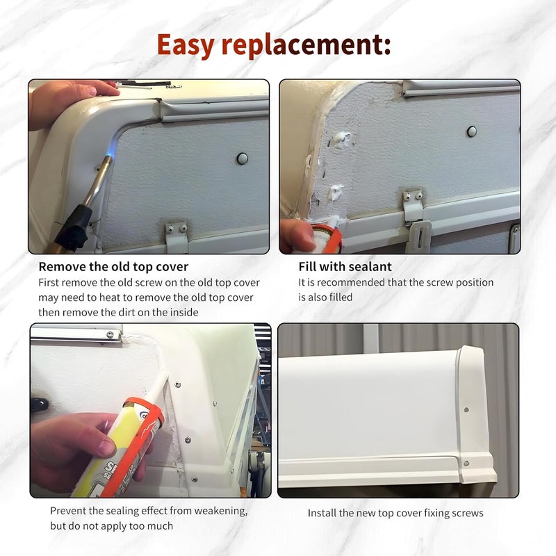AQBB Replacement RV Roof Corner Caps for Pop Up Campers,Compatible with Most Rockwood, Flagstaff and Other Forest River Campers - Image 2
